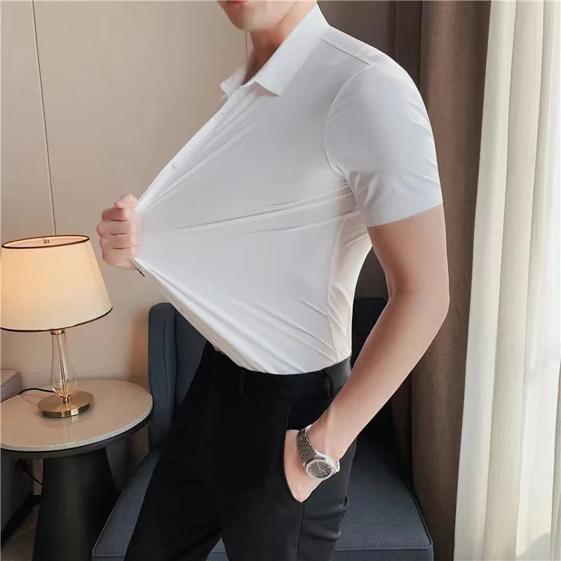 Bruno | Stretch Shirt mit kurzem Arm