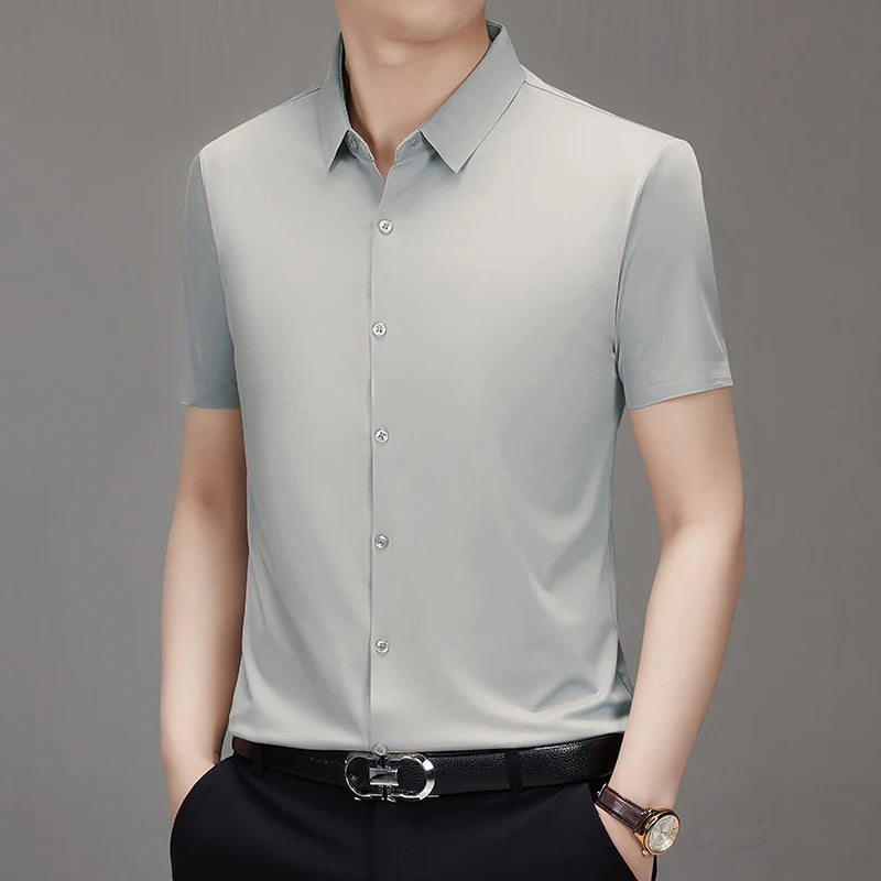 Bruno | Stretch Shirt mit kurzem Arm