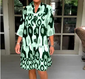 AROSA | Druckkleid Neue Mode V-Ausschnitt