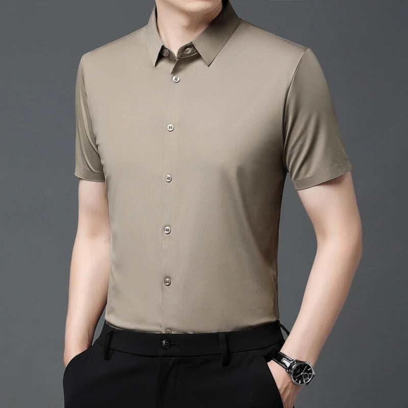 Bruno | Stretch Shirt mit kurzem Arm