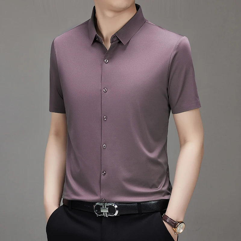 Bruno | Stretch Shirt mit kurzem Arm