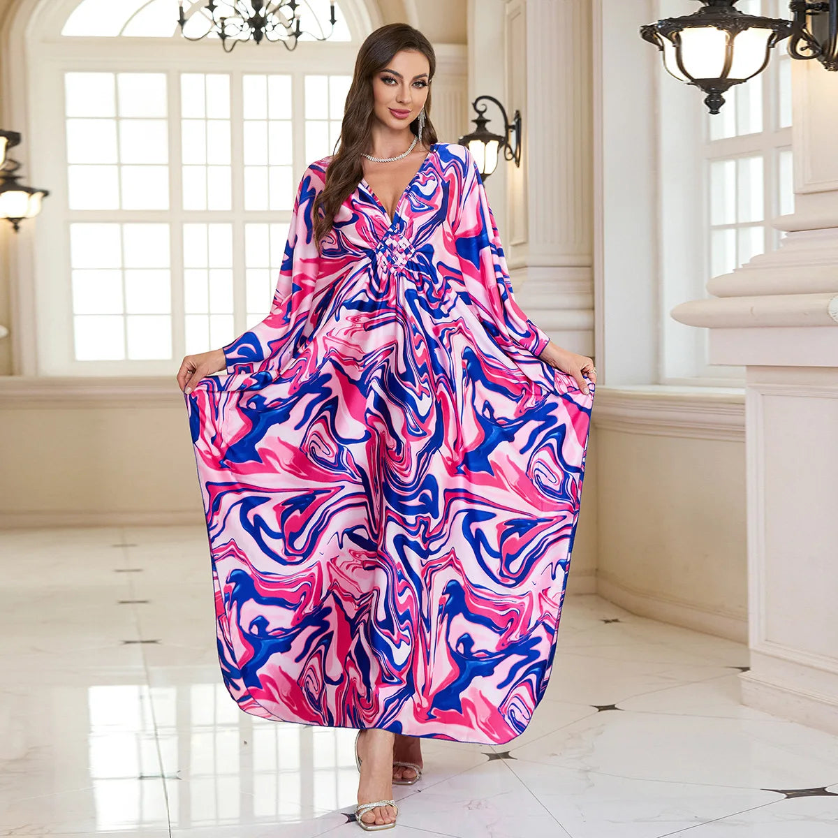 AROSA | Strand Kaftans Seidenbedruckte Maxikleider
