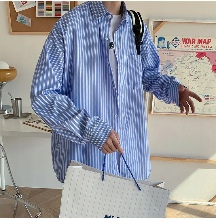 Pavel | Oversize Hemd mit Streifen und lockerem Schnitt