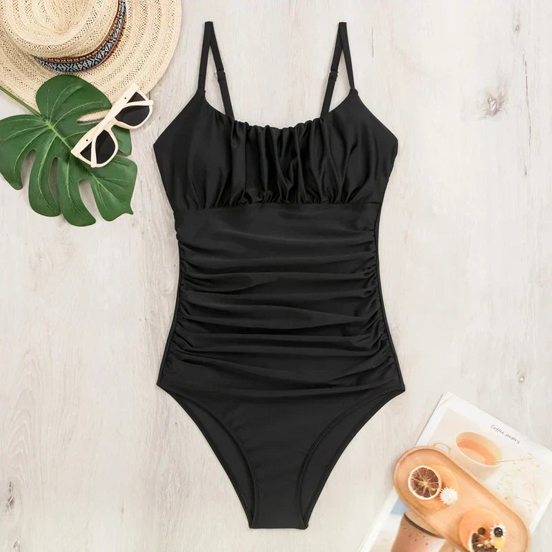 Sofia | Ihr eleganter Monokini mit Bauchkontrolle in Schwarz