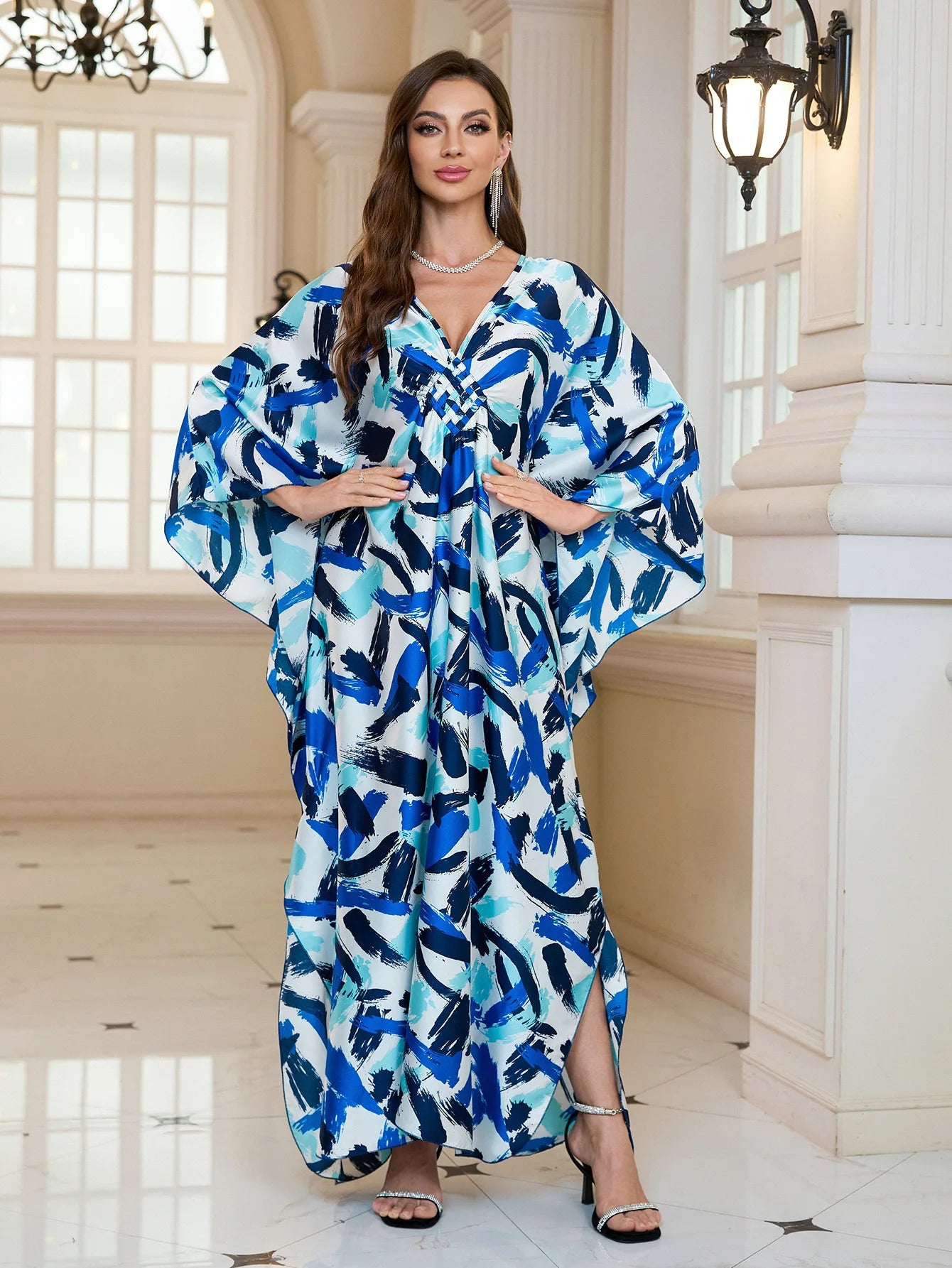 AROSA | Strand Kaftans Seidenbedruckte Maxikleider