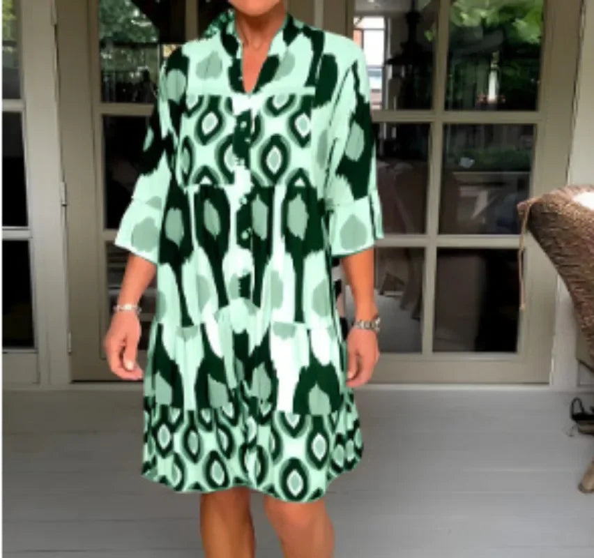 AROSA | Druckkleid Neue Mode V-Ausschnitt