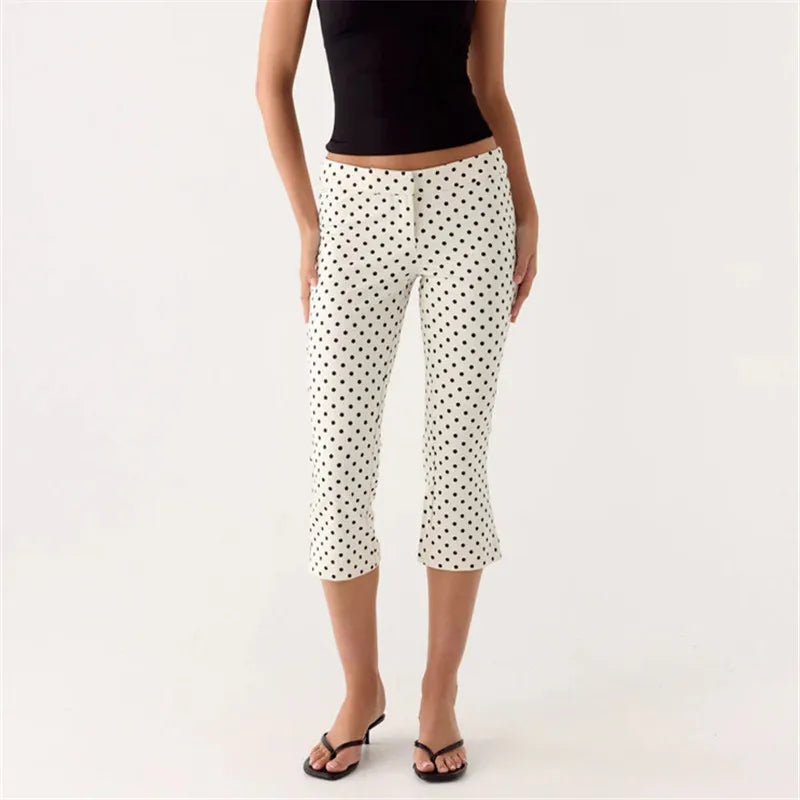 AROSA | Punktmuster Slim Fit Cropped Hose