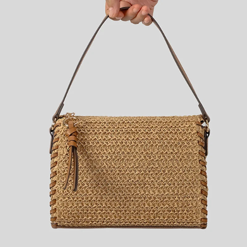 Maelle | Schultertasche aus geflochtenem Material