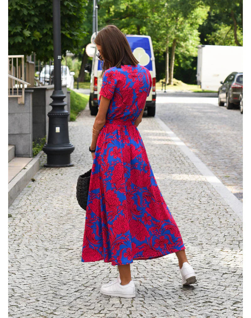 Eva- Stilvolles V-Ausschnitt-Kleid