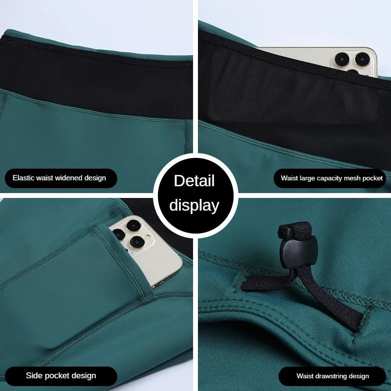 AROSA | Hoch elastische Damen-Kompressionsshorts mit Taschen