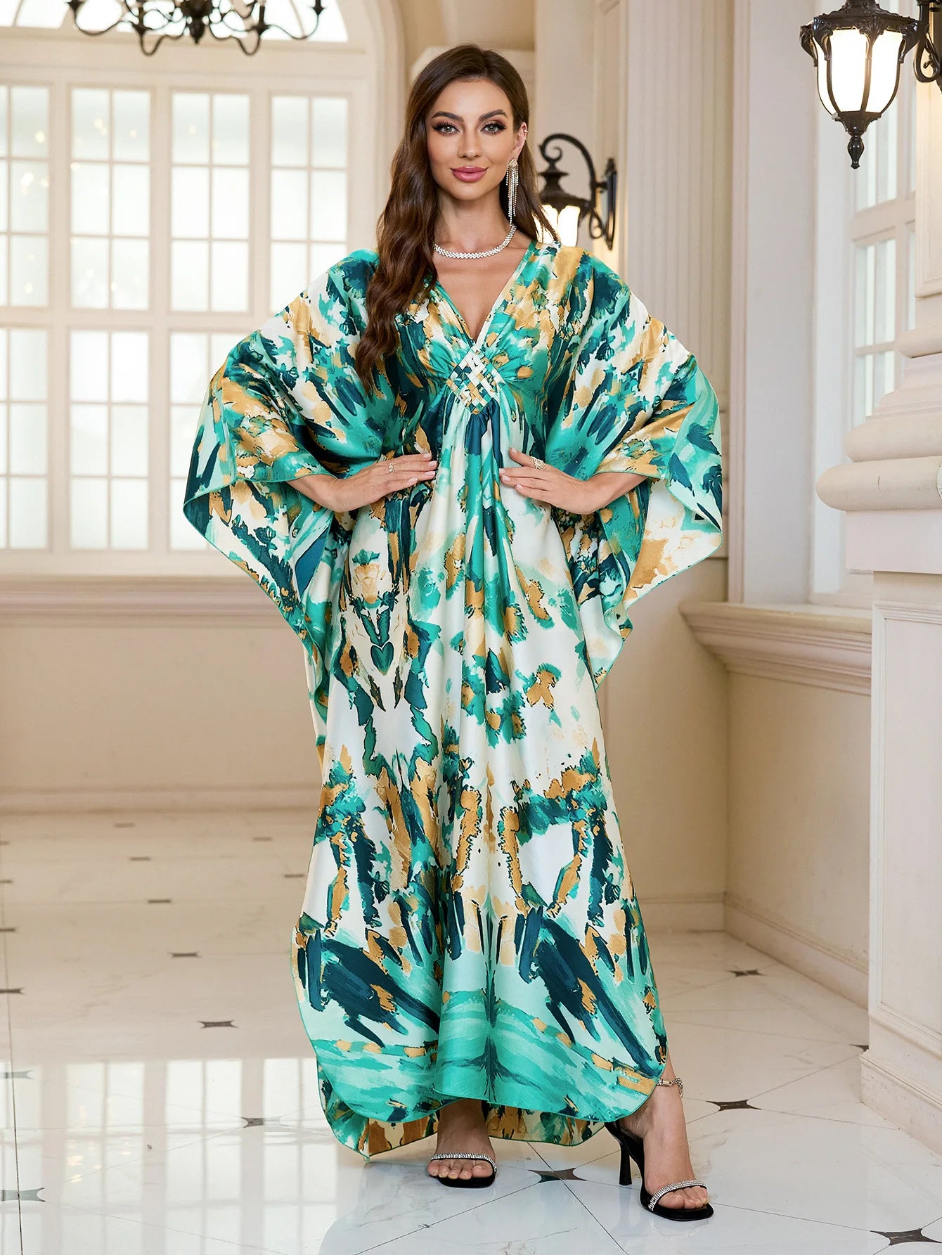 AROSA | Strand Kaftans Seidenbedruckte Maxikleider