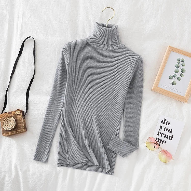 Damen Rollkragenpullover aus weichem Strick
