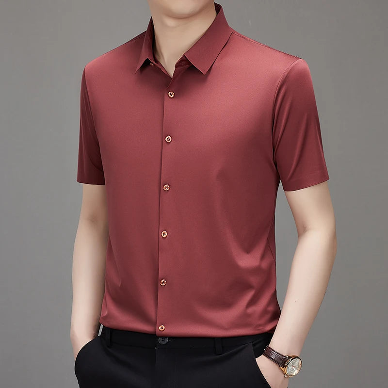 Bruno | Stretch Shirt mit kurzem Arm