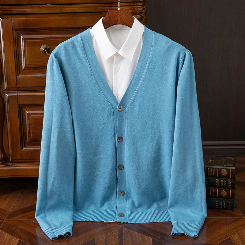 Lorenzo | Strickcardigan mit V-Ausschnitt und Knopfleiste