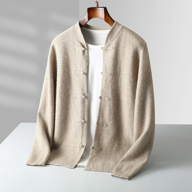 Nico | Strickjacke mit Rundhals und Knebelverschluss