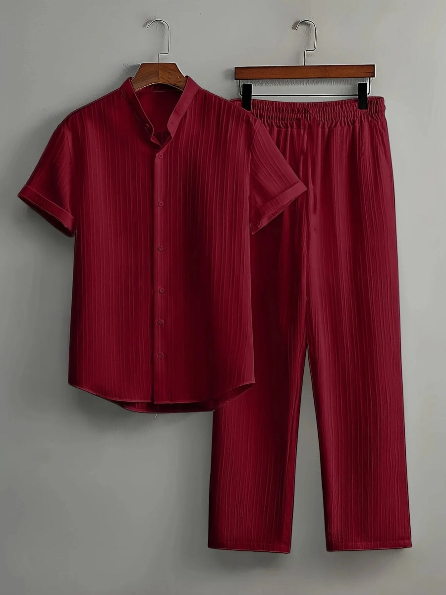 Casper | Leinen Set mit Hemd und elastischer Hose