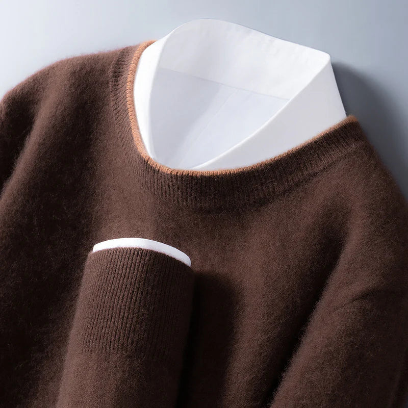 Herren Komfort Wollpullover