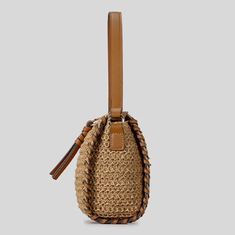 Maelle | Schultertasche aus geflochtenem Material