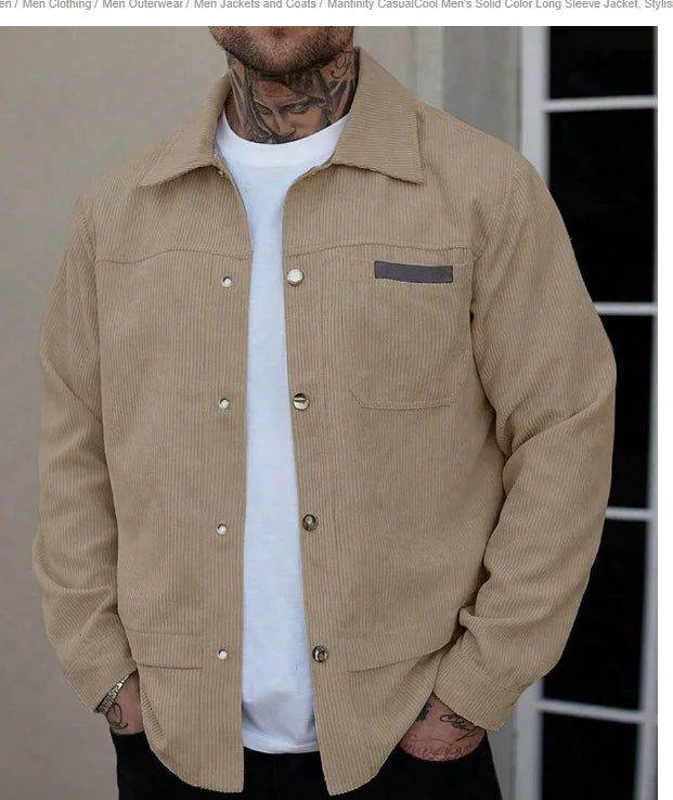 Tomas | Jacke aus Cord mit Knopfleiste