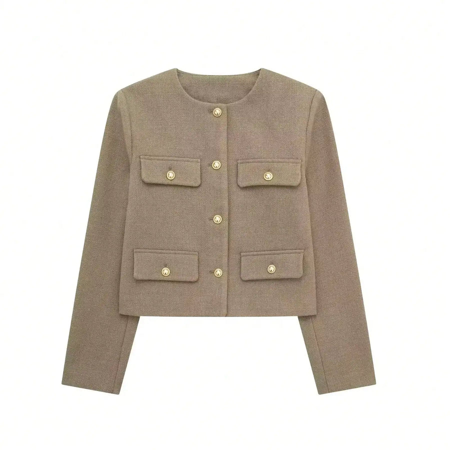 Claribel | Einreihige Frühlingsjacke Mode Streetwear