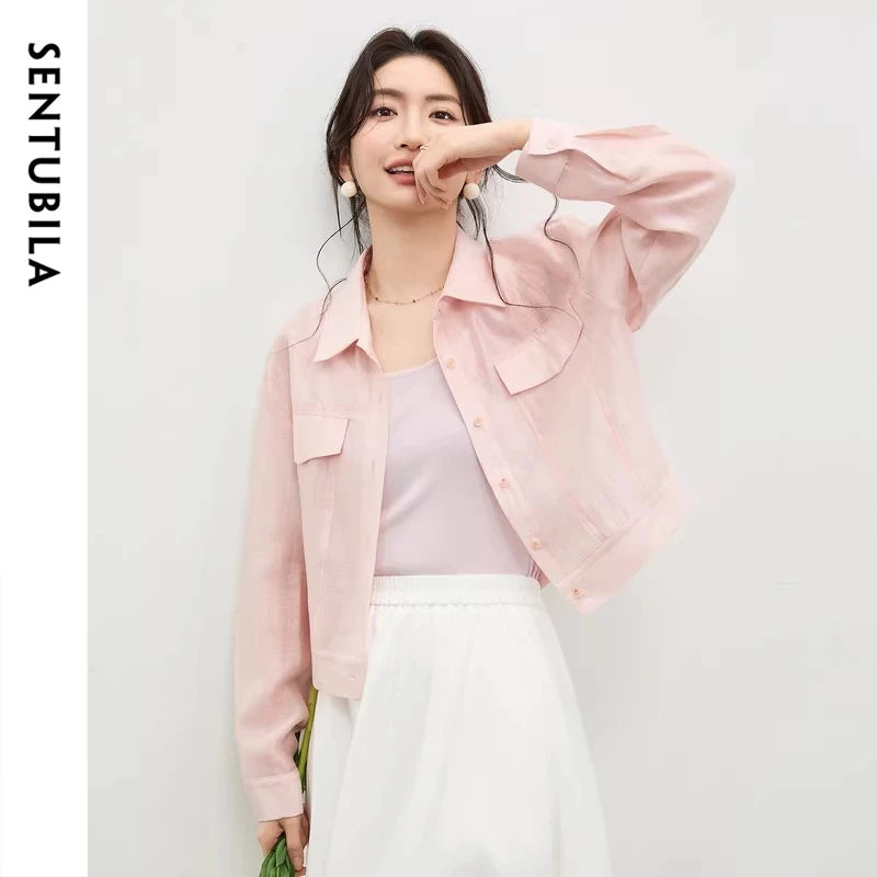 Lavinia | Bluse mit transparentem Stoff und Kragen
