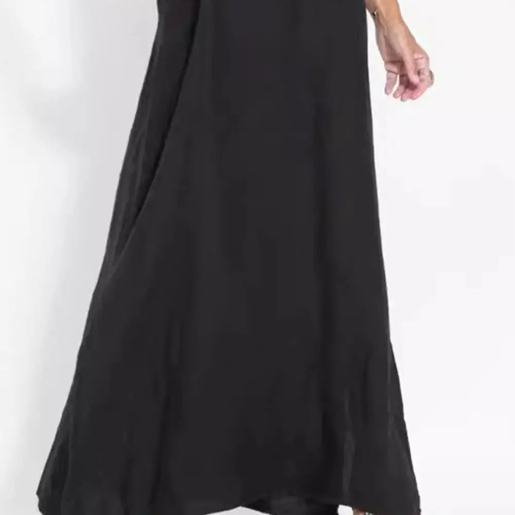 AROSA | Sommer Baumwolle Leinen Maxi Kleid