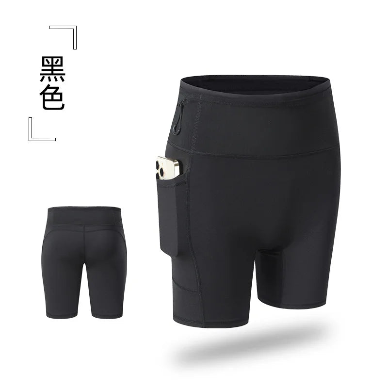 AROSA | Hoch elastische Damen-Kompressionsshorts mit Taschen