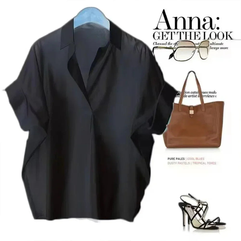 Carina | Atmungsaktive Bluse mit Fledermausärmeln