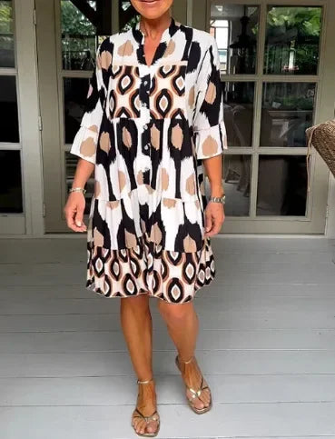 AROSA | Druckkleid Neue Mode V-Ausschnitt