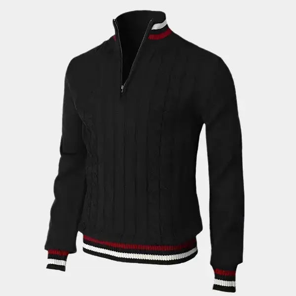 Rollkragenpullover mit halbem Reissverschluss