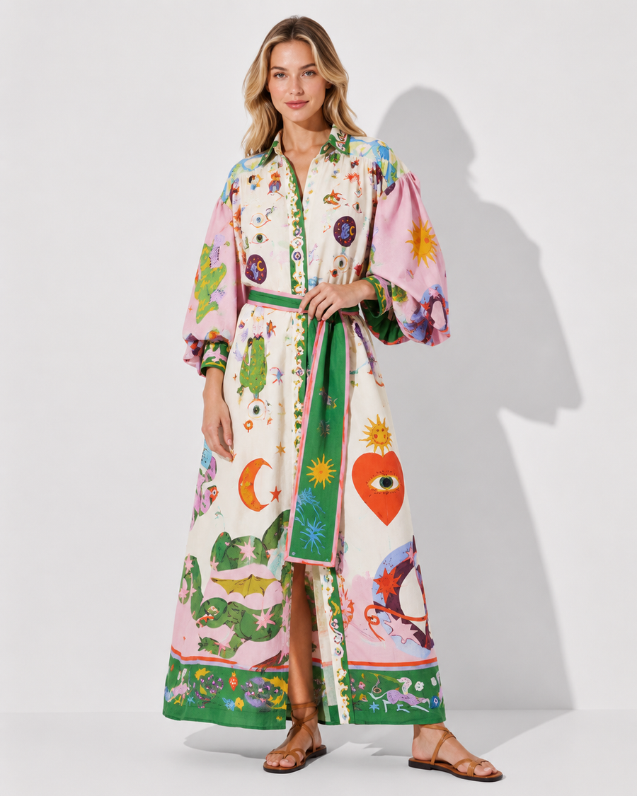 Schickes langes Abendkleid im Retro-Stil