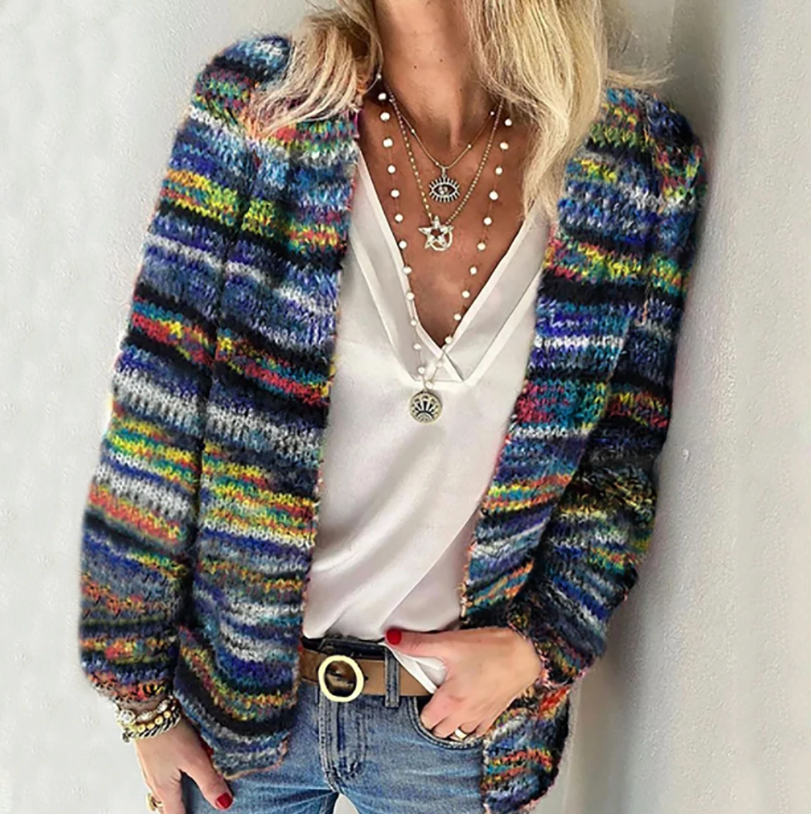 Esme | Mehrfarbiger Cardigan