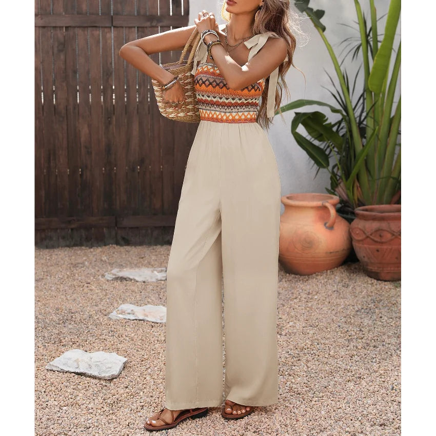 Adriana | Jumpsuit mit Trägern und weitem Bein