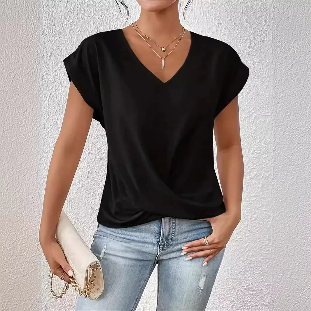 AROSA | Damen V-Ausschnitt T-Shirt – Elegantes Kurzarm-Oberteil