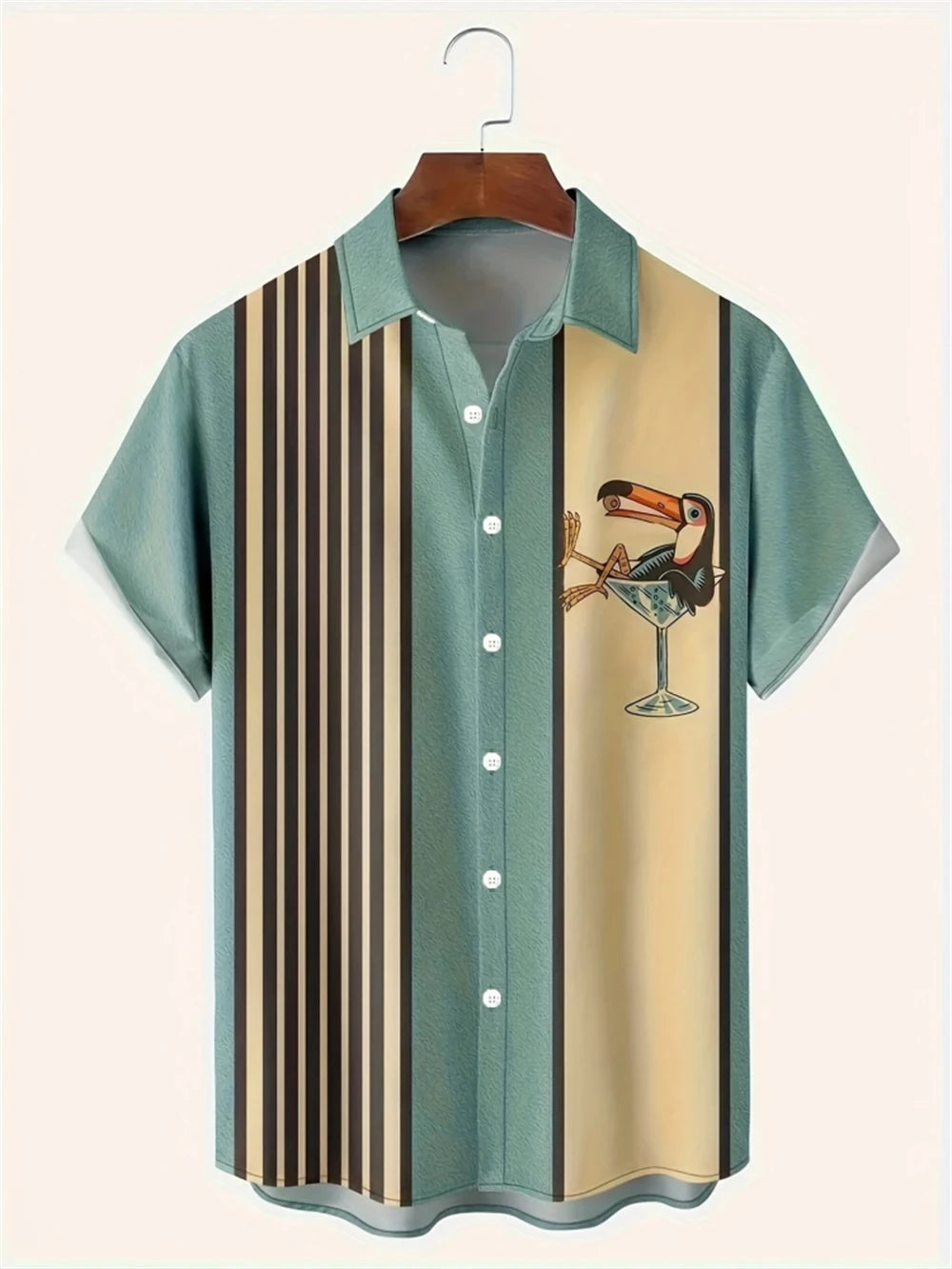 AROSA | Retro 3D Gedrucktes Herren Kurzarmshirt