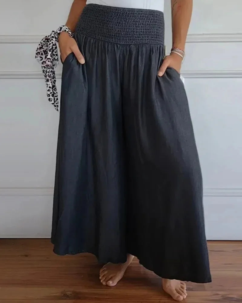 AROSA | Damen High Waist Jeans mit Weitem Bein – Hellblau