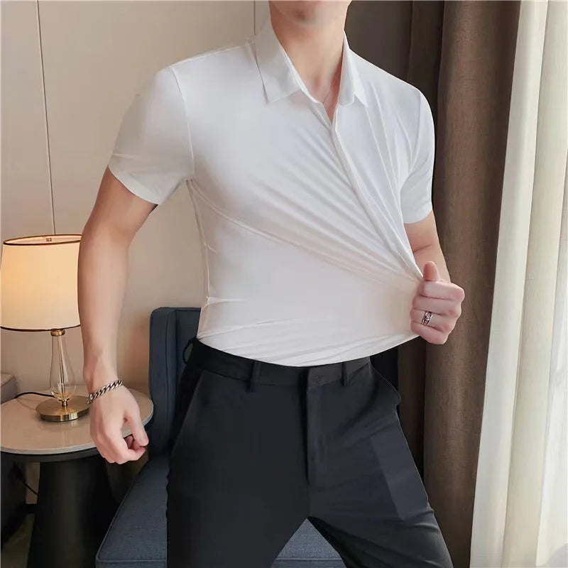 Bruno | Stretch Shirt mit kurzem Arm