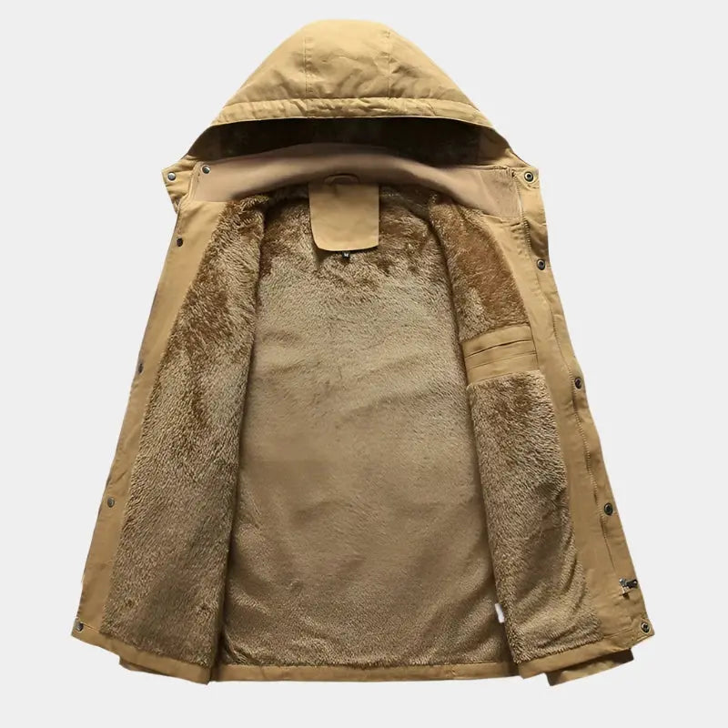 Fleece-Kapuzen-Bomberjacke