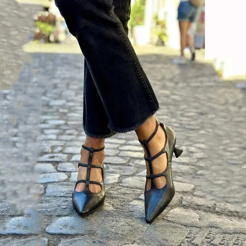 Esmeralda | Neue Sommer High Heels Schuhe Damen Spitz Zehen Stiletto Schuhe
