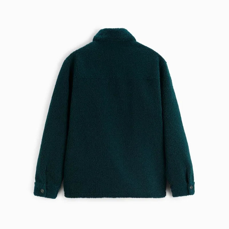 Felix | Teddyjacke mit Knopfleiste und Brusttasche