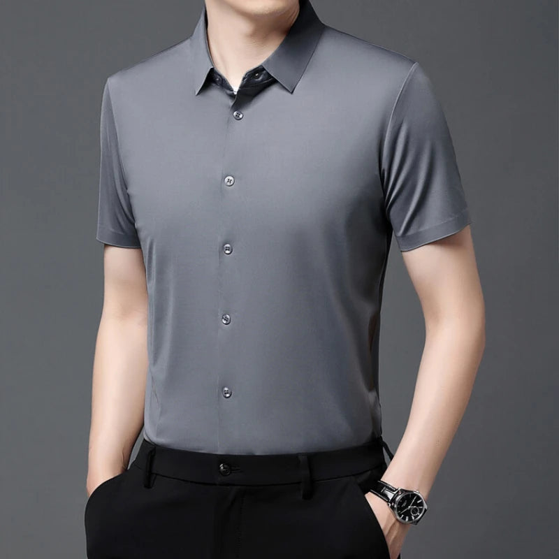 Bruno | Stretch Shirt mit kurzem Arm