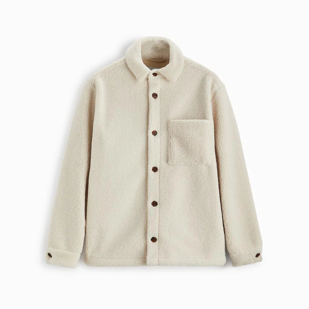 Felix | Teddyjacke mit Knopfleiste und Brusttasche