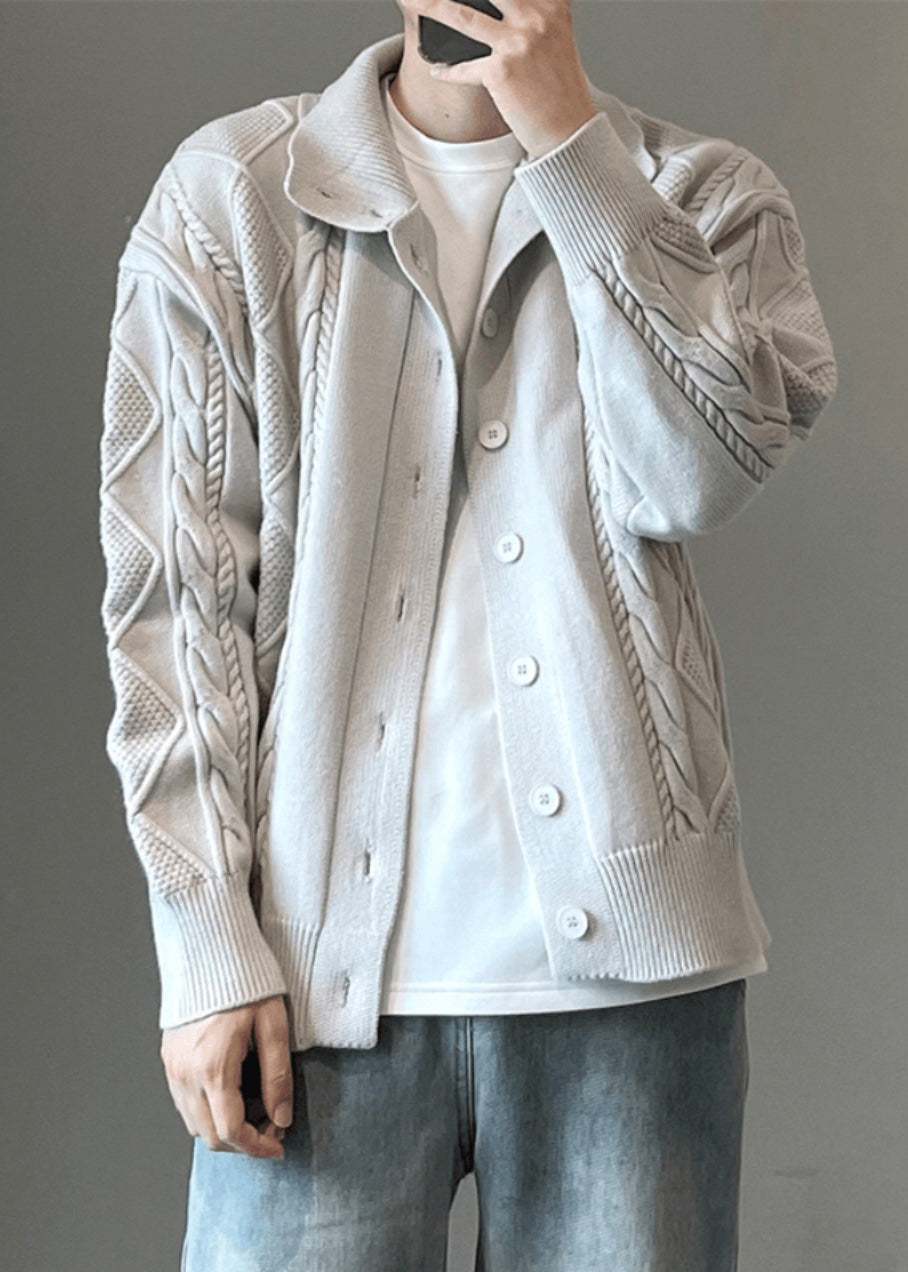 Phillip Herren Strickjacke – Klassischer Cardigan mit Zopfmuster