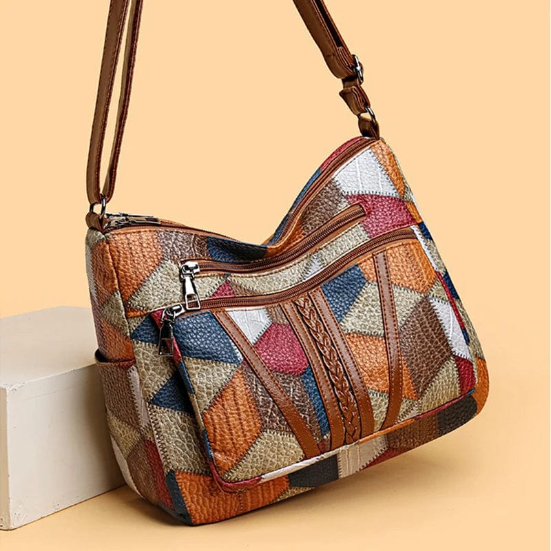 Solara Mosaik-Ledertasche