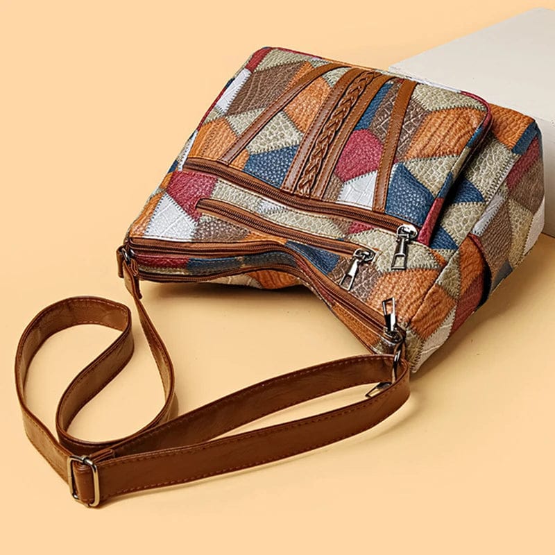 Solara Mosaik-Ledertasche