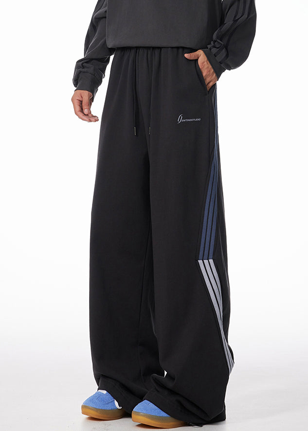 Paolo | Gestreifte warme Fleece-Hosen