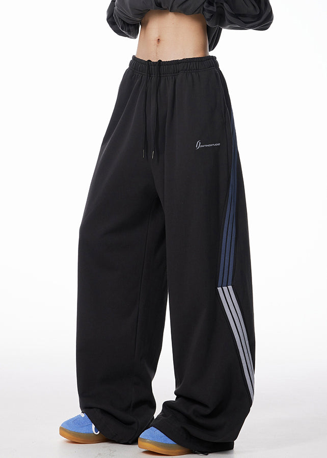 Paolo | Gestreifte warme Fleece-Hosen