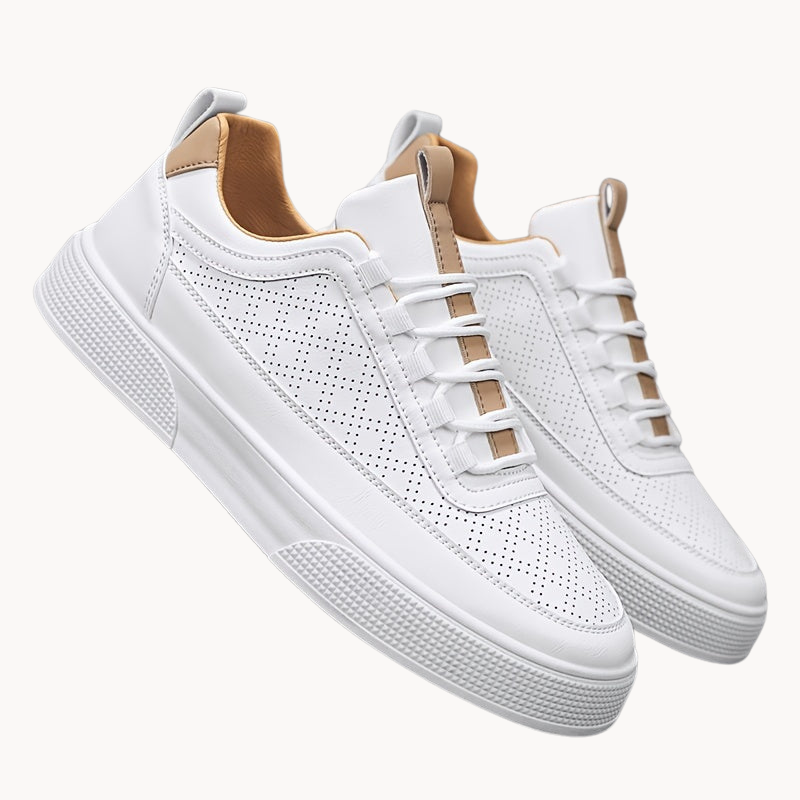 AROSA| Herren Sneaker Porter in Lederoptik mit luftdurchlässiger Perforation