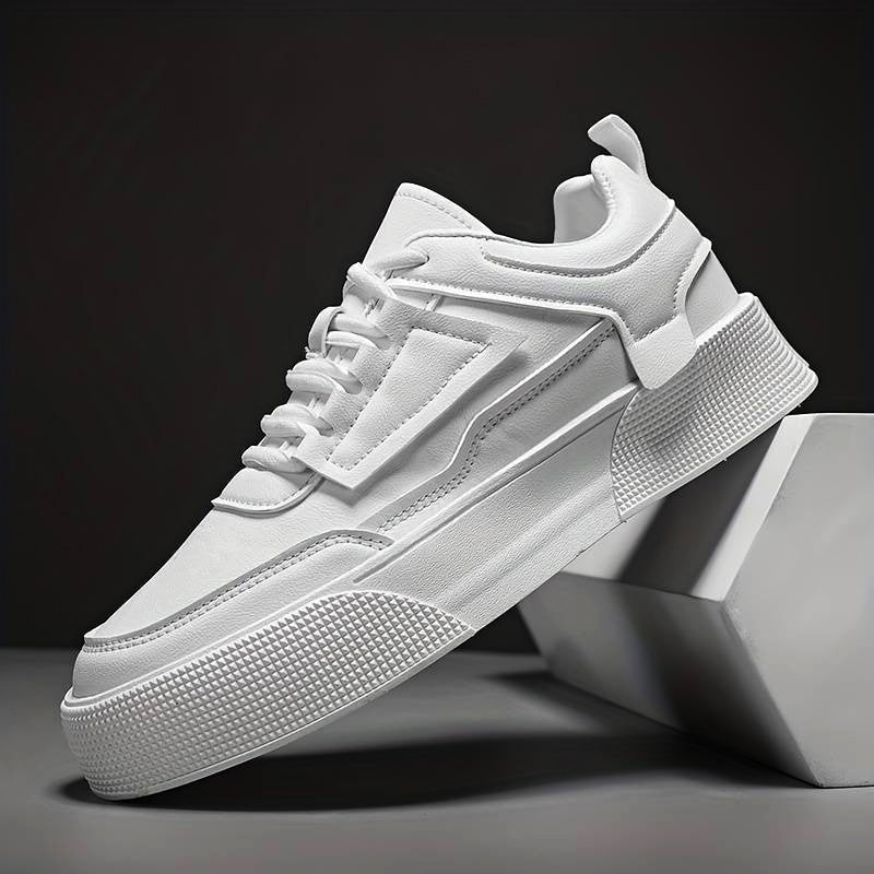 AROSA| Herren Plateau-Sneaker Mike in Weiß mit klarer Formgebung
