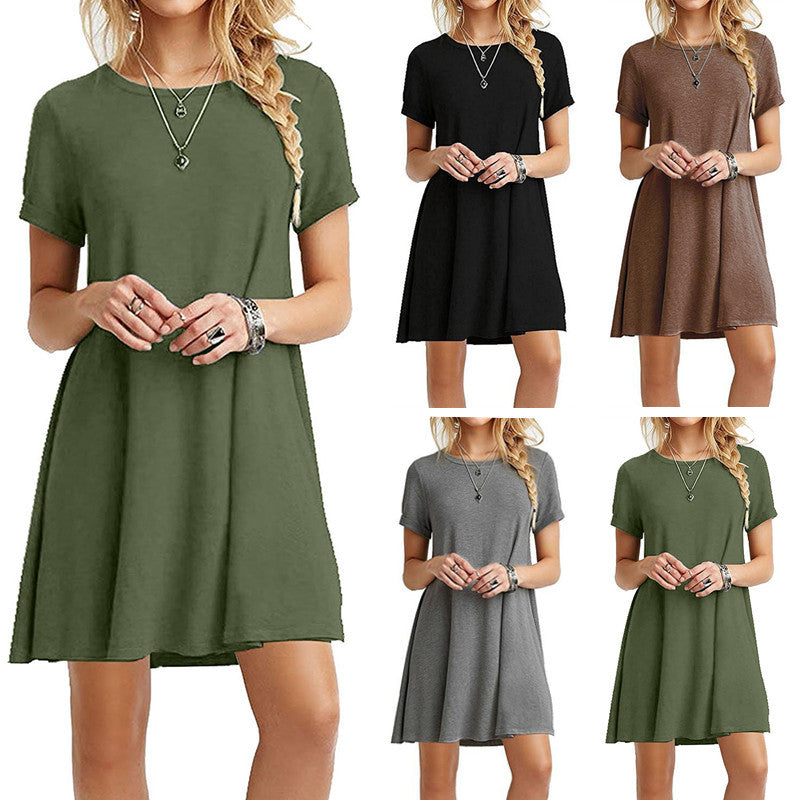 Vintage Damen T-Shirt Mini Kleid